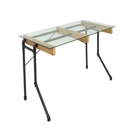 ake the desk style more changeable. There is a small round cross bar at the rear. Improve the stability of the desk. It is not easy to shake and sink. More industrial pipe desk product designs.